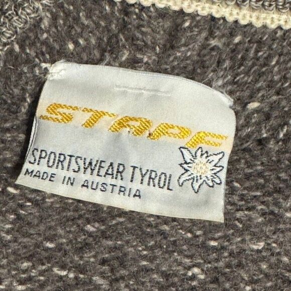 Vintage Womens Stapf Sportswear Tyrol Austrian Boiled Wool Ski Cardigan Sz M - Picture 8 of 8